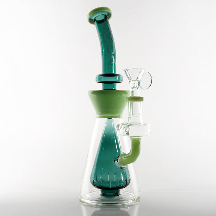 10" Aqua Works Conical Body Water Pipe - Lake Green