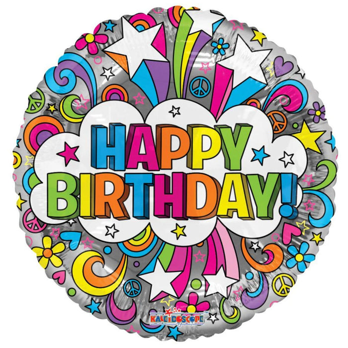 18" Birthday Fun Burst Foil Balloon