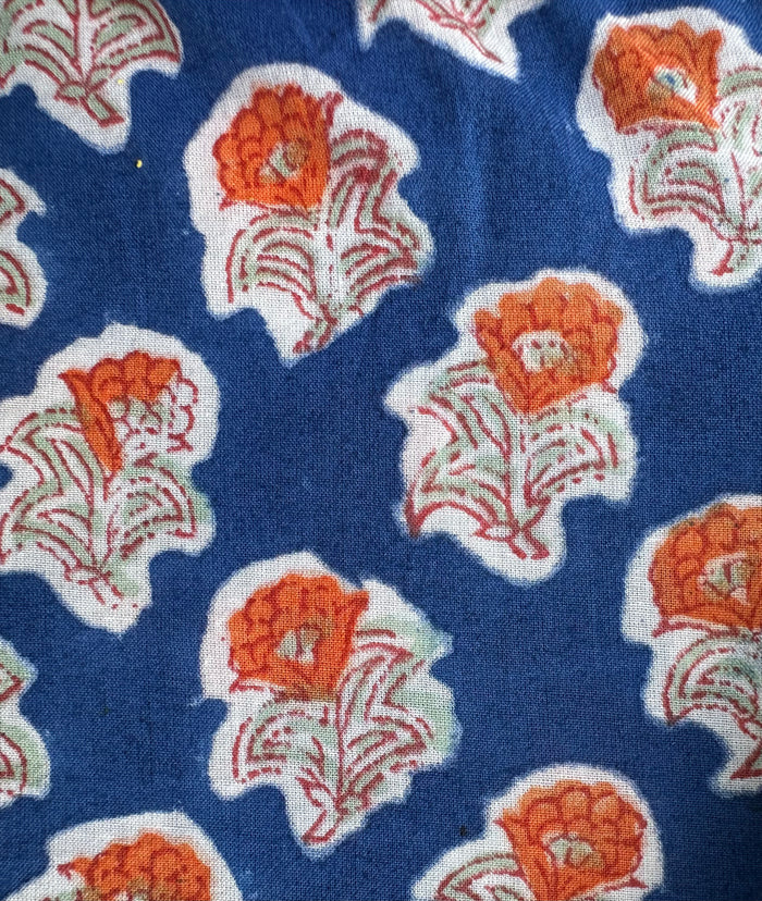 Cotton / Orange & Navy / Small
