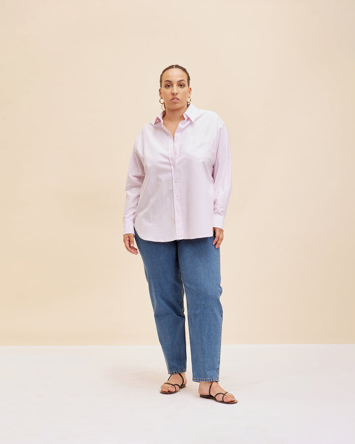 ALLORA SHIRT PINK STRIPE
