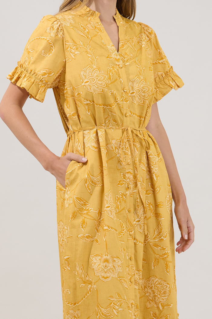 Alna Button Up Midi Dress Narobi Floral