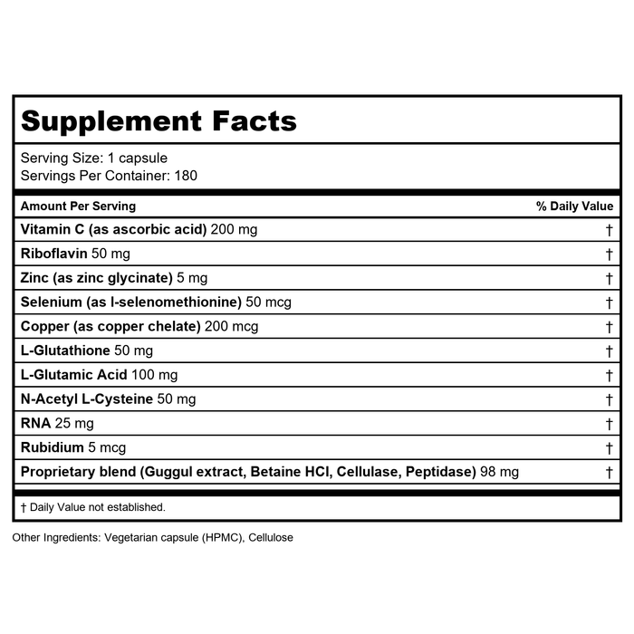 Apex Energetics - Thyro-CNV (K-09) 90 Capsules - Supplement Facts panel
