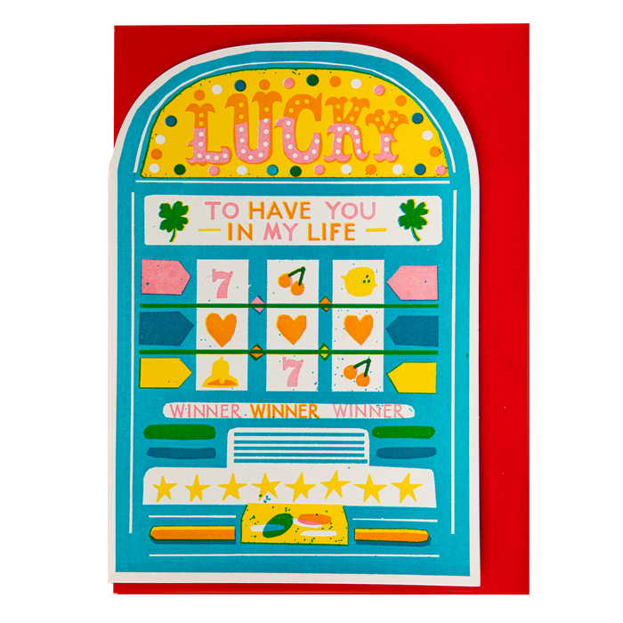 Archivist US Love/Anniversary Card - Lucky Slot Machine