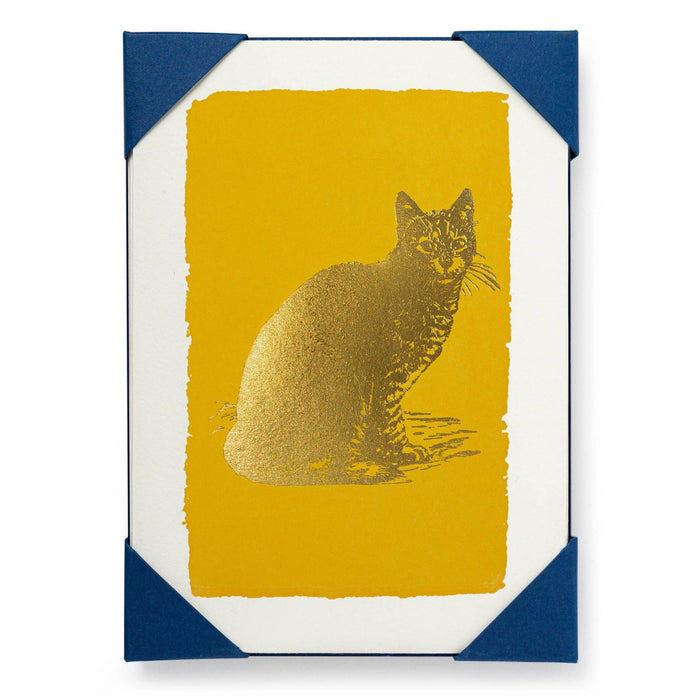 Archivist US Notelet Card Set - Gold Cat