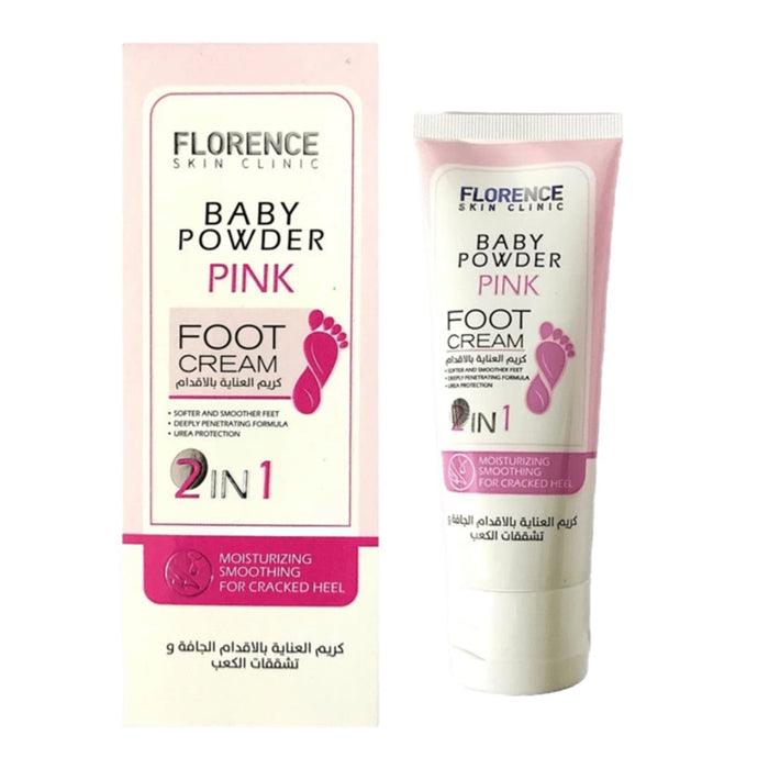 Florence Baby Powder Pink Foot Cream 75 ml tube and box