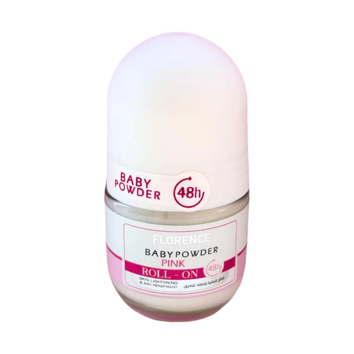Florence Baby Powder Pink Roll-On Anti-Perspirant 50 ml bottle