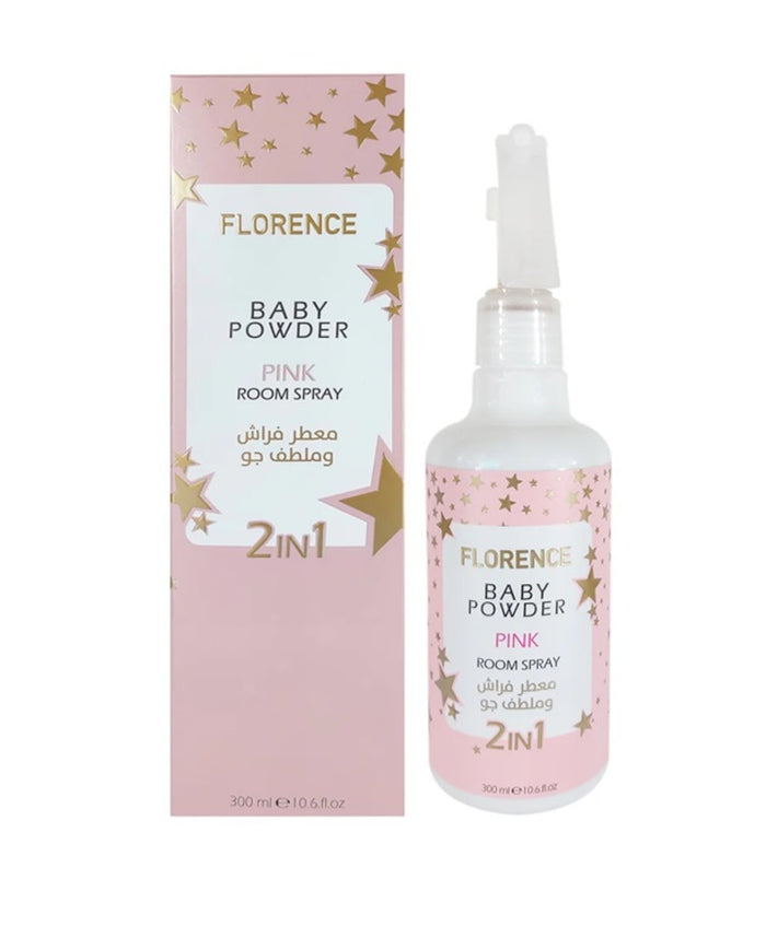 Florence Baby Powder Pink Room Spray 300 ml bottle and box
