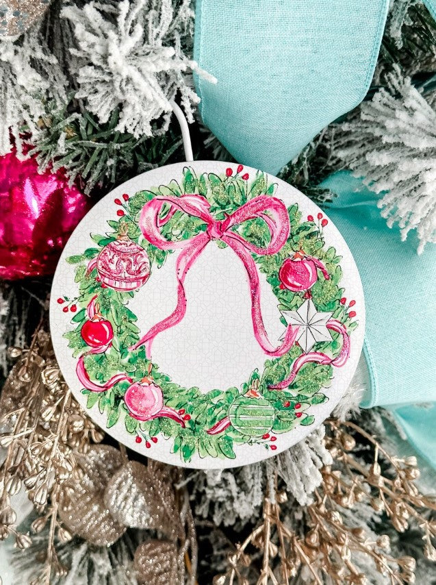 Beck’s Pink Wreath Ornament
