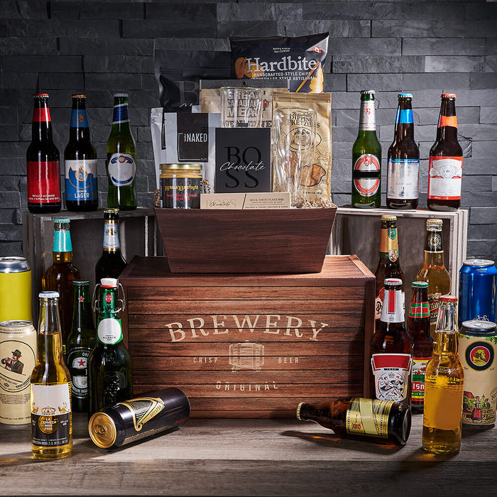 Beer & Appetizing Snacks Gift Box, beer gift, beer, gourmet gift, gourmet, craft beer gift, craft beer, snack gift, snacks