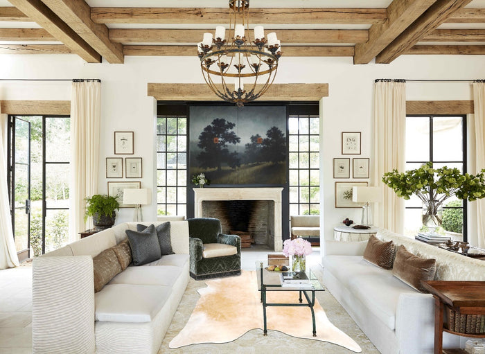 Beige Cowhide Rug #B2420
