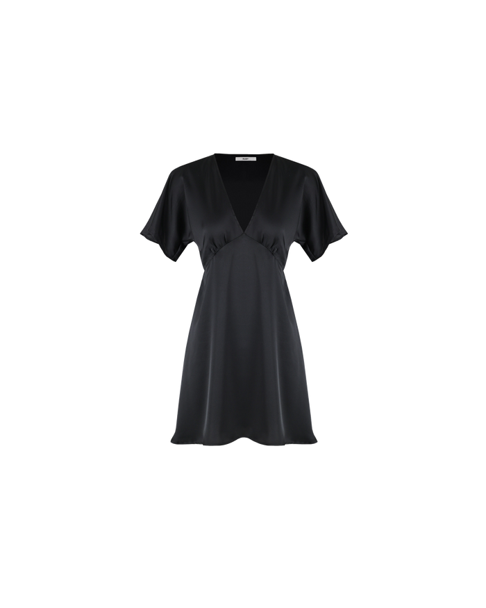 BETTINA SATIN MINI DRESS BLACK