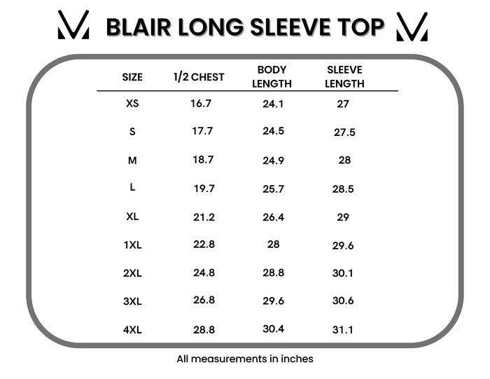 Blair Long Sleeve Top - Ghosts by Michelle Mae