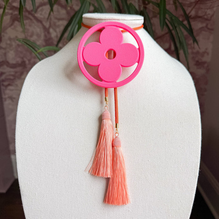 Bolo Clover Flamingo Pink with Solar Orange & Peach