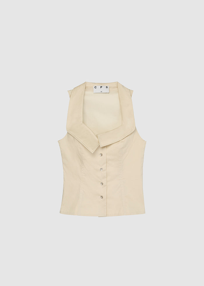 BUTTONED HALTER TOP