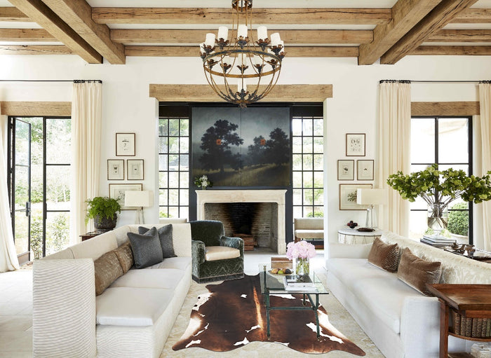 Chocolate and White Cowhide Rug #B2638