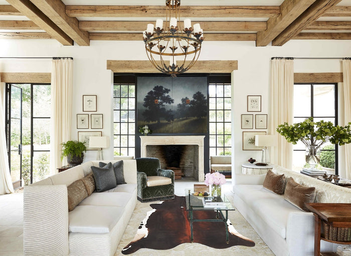 Chocolate and White Cowhide Rug #B2855
