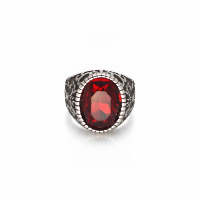Cozas Gem Silver Ring — CRUX
