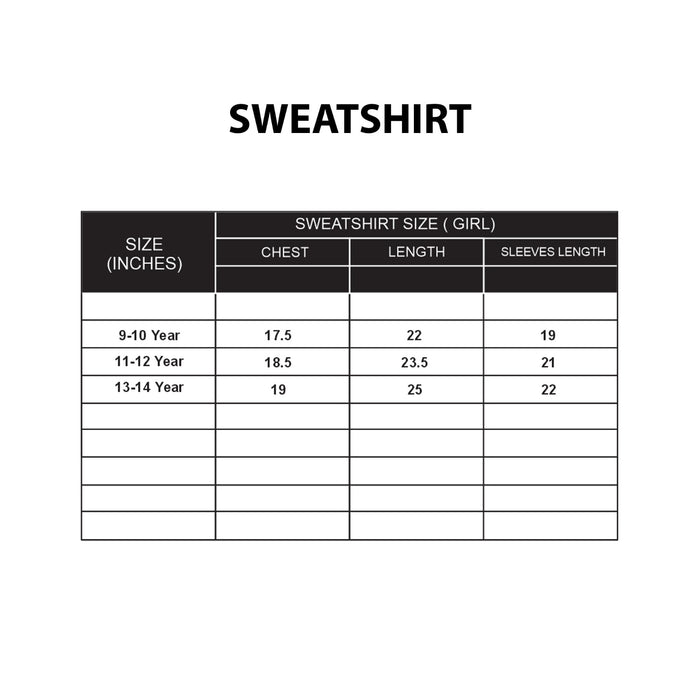 Custom Girls Sweatshirt - Two-Tone Raglan Sleeves - Personalized