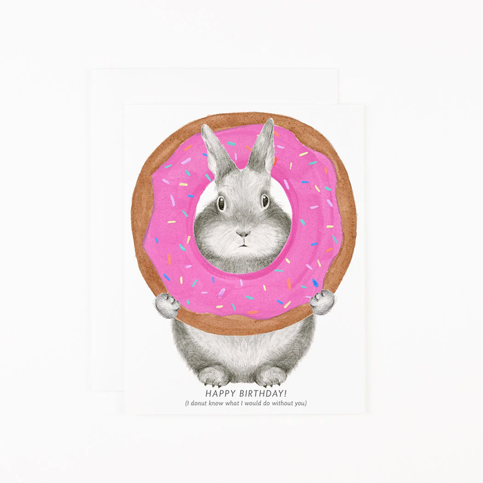 Dear Hancock Birthday Card - Donut Bunny