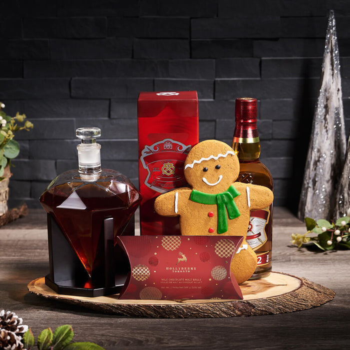 Diamond Decanter & Holiday Spirits Gift, christmas gift, christmas, holiday gift, holiday, decanter gift, decanter, liquor gift, liquor