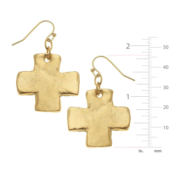 Earrings Cross Gold