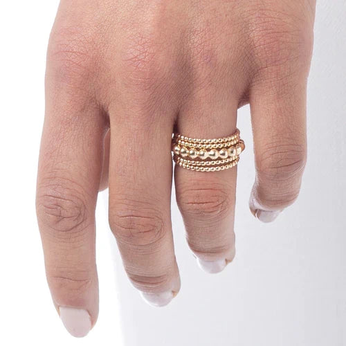 Enewton - Classic Gold 3mm Bead Ring - Size 7 - Findlay Rowe Designs
