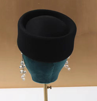 Fabrosanz: Black Fabrosanz Pillbox Hats