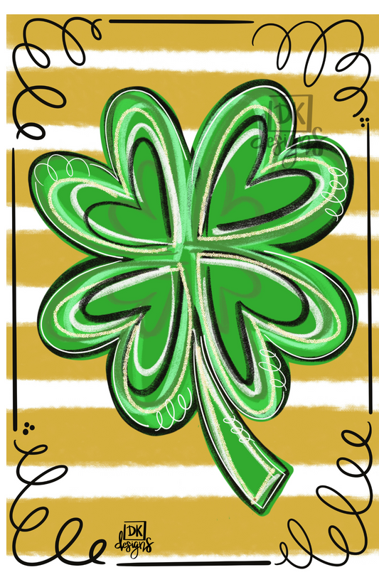 Flag Gold Clover Garden Glam