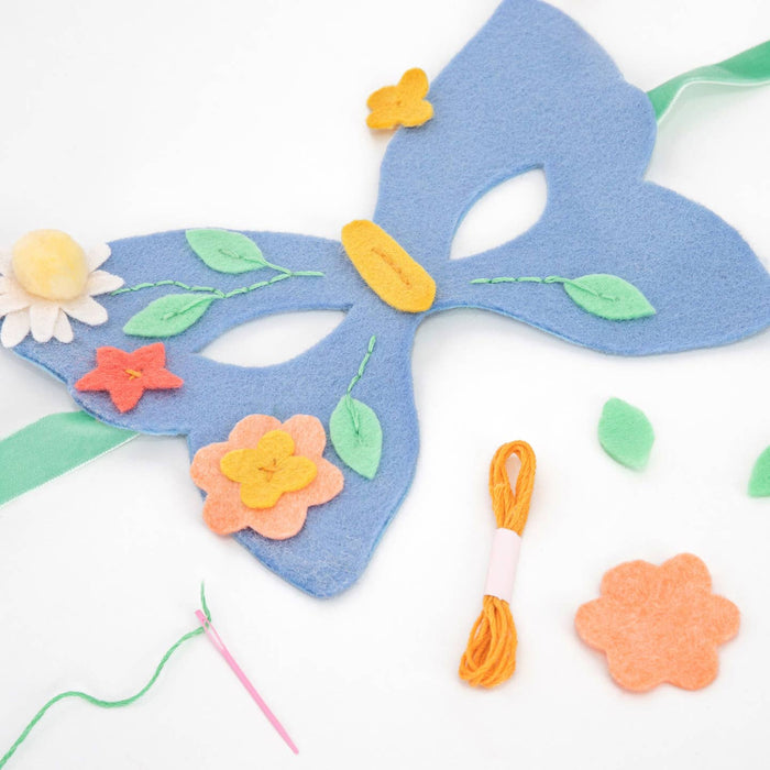 Flower Embroidery Butterfly Mask Kit