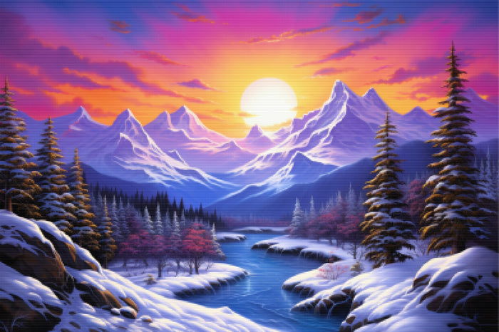 Golden Sunset Breathtaking Mountains