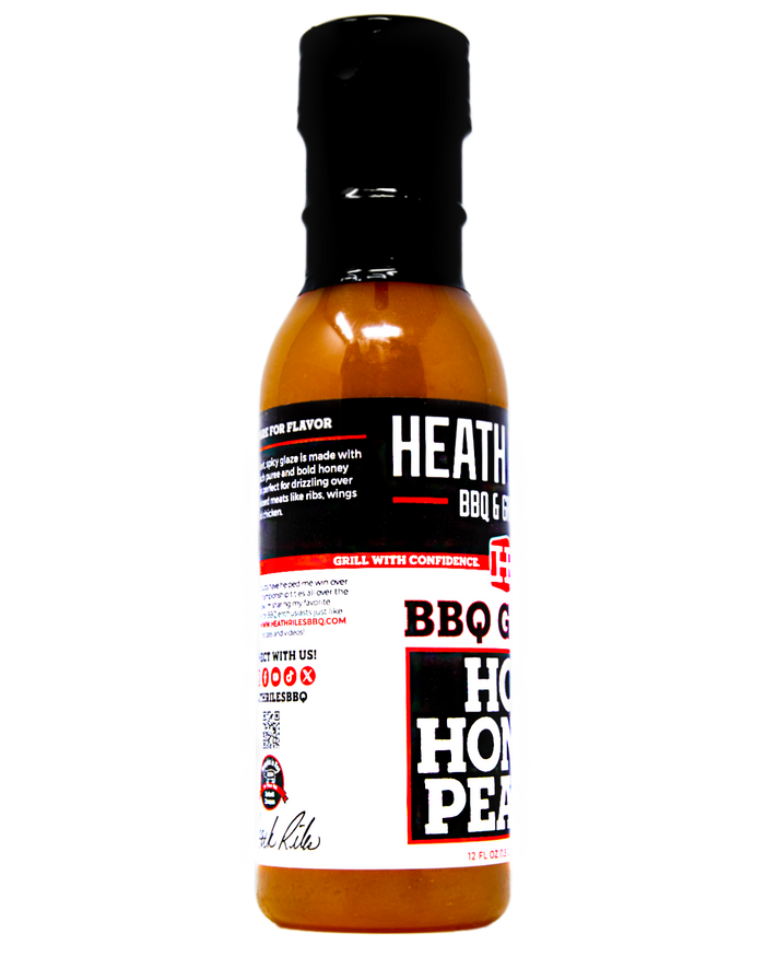 Heath Riles Hot Honey Peach BBQ Glaze