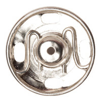 Hemline Snap Fasteners: Sew-on: Nickel: 15mm: Pack of 4 - Snaps
