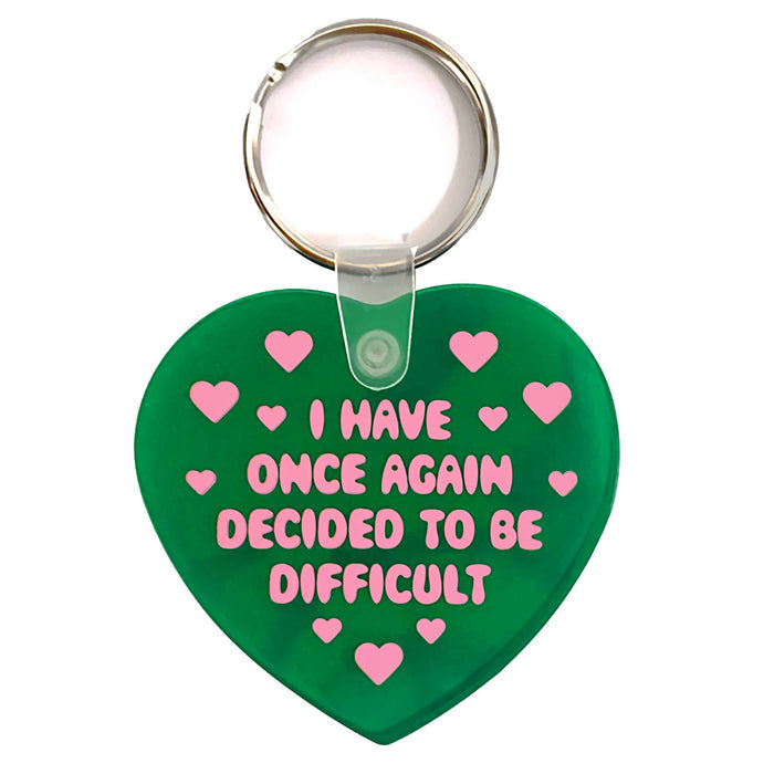 Krystan Saint Cat Heart Keychain Decided to Be Difficult
