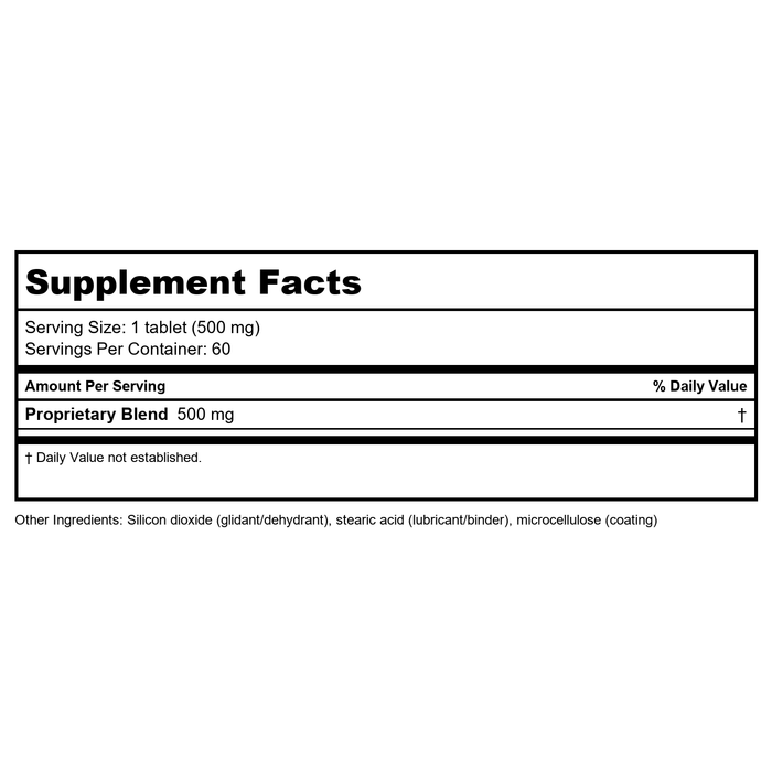 Kan Herb Essentials Sublime Joint Formula 60 Tablets - Supplement Facts panel