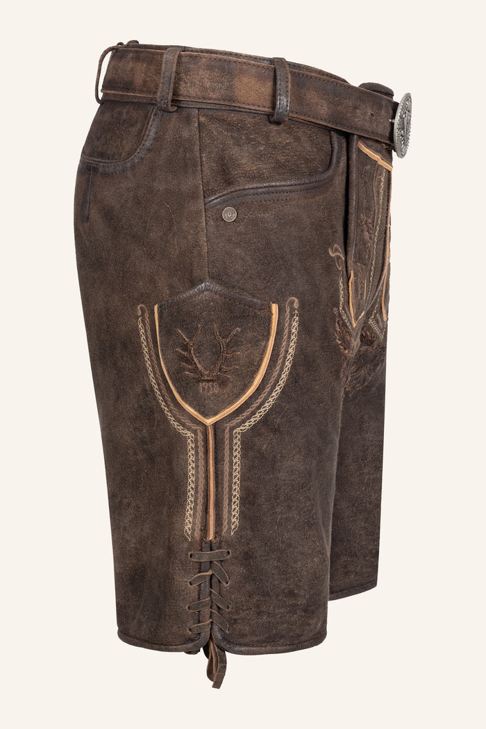 Kruger Rufus lederhosen brown, detail
