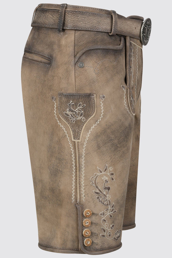 Kruger Wincent lederhosen brown, detail