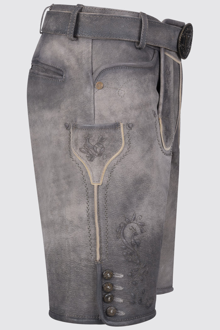 Kruger Wincent lederhosen gray, detail