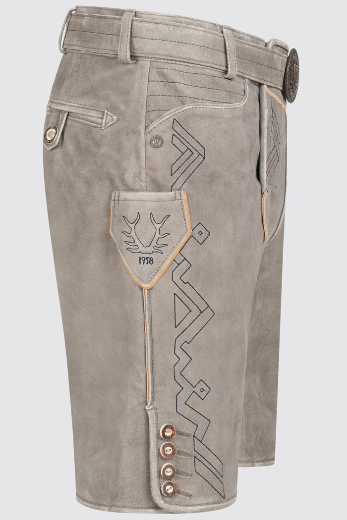 Kruger Xilas lederhosen gray, detail