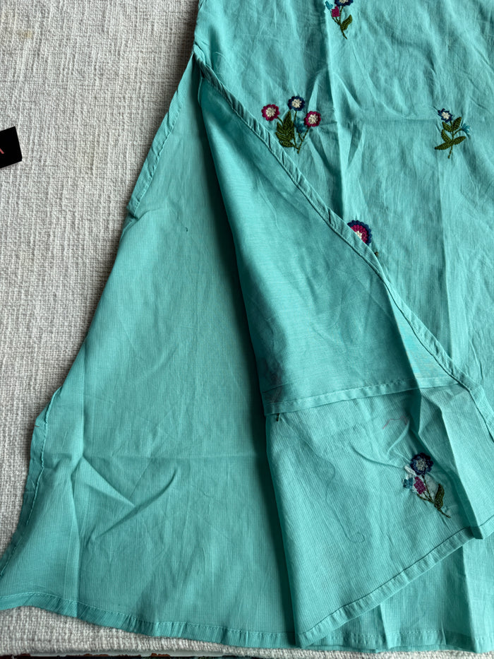 Lace neck pure cotton Ready suit set