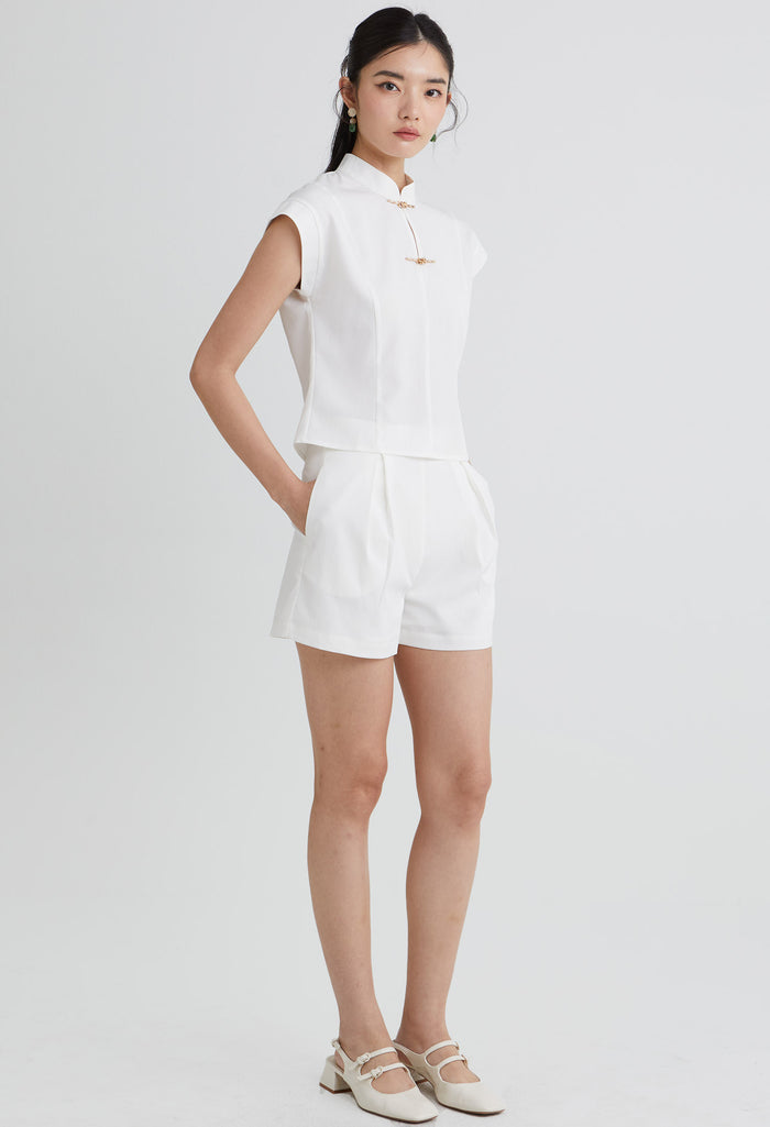 Lunar Charm Pleated Shorts