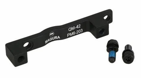 Magura QM42 Brake Caliper Adaptor / 203mm rotor / PM 6" mounts