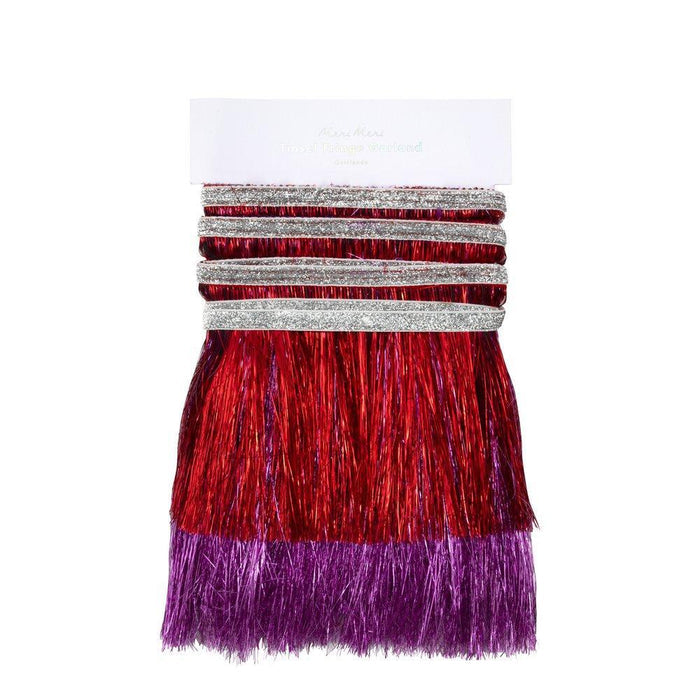 Meri Meri Red and Pink Tinsel Fringe Garland