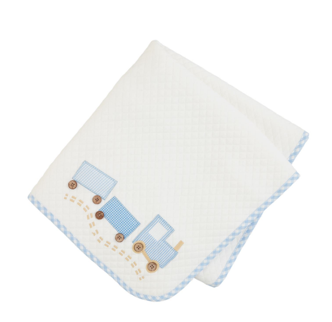 Mud Pie - Baby Blanket - Train Quilted - Findlay Rowe Designs