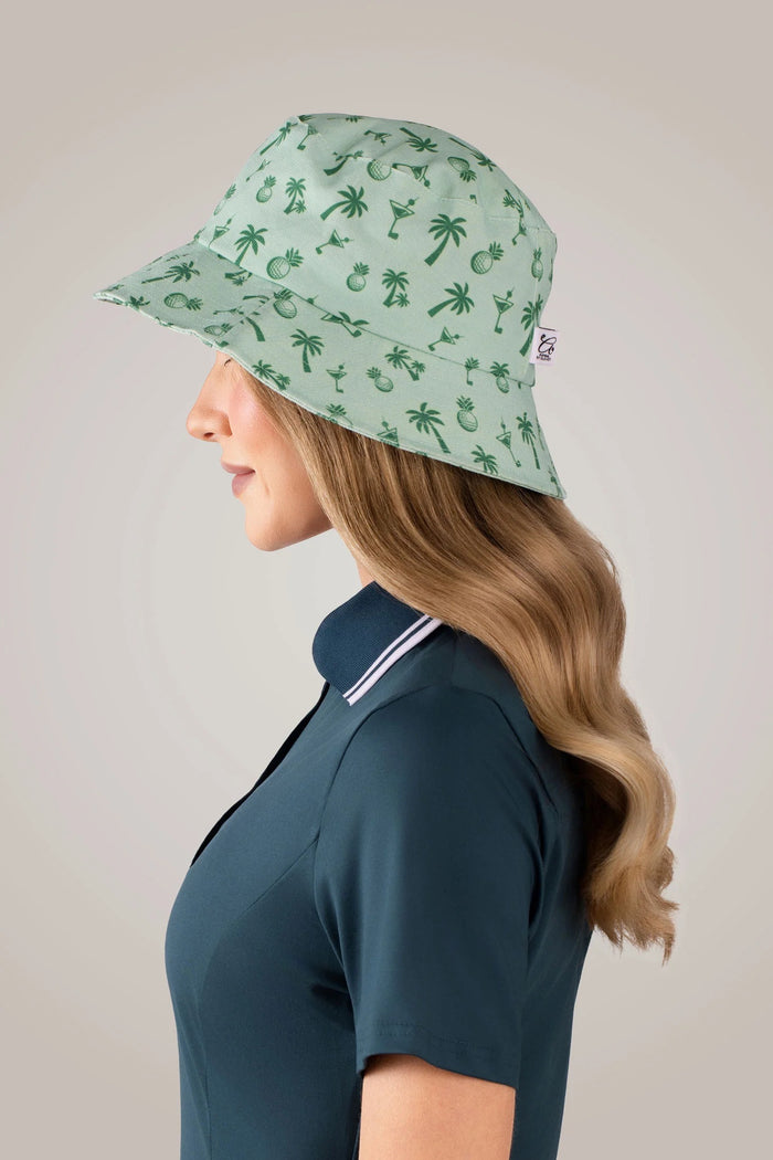 New Glove It April Palms Bucket Hat MSP$48
