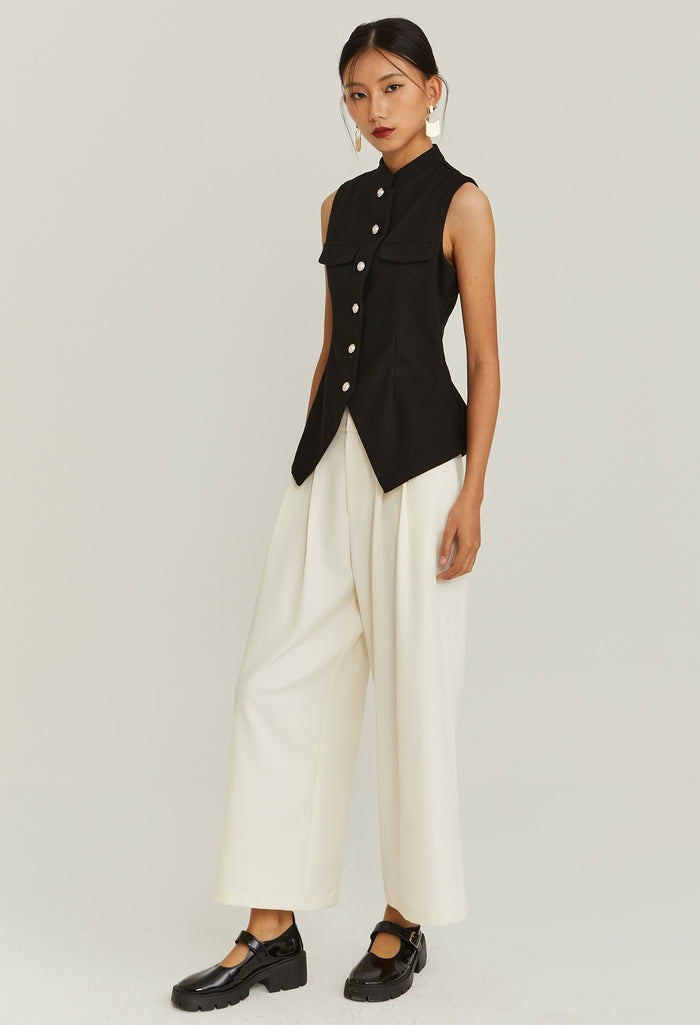 Noir Bloom Vest Top