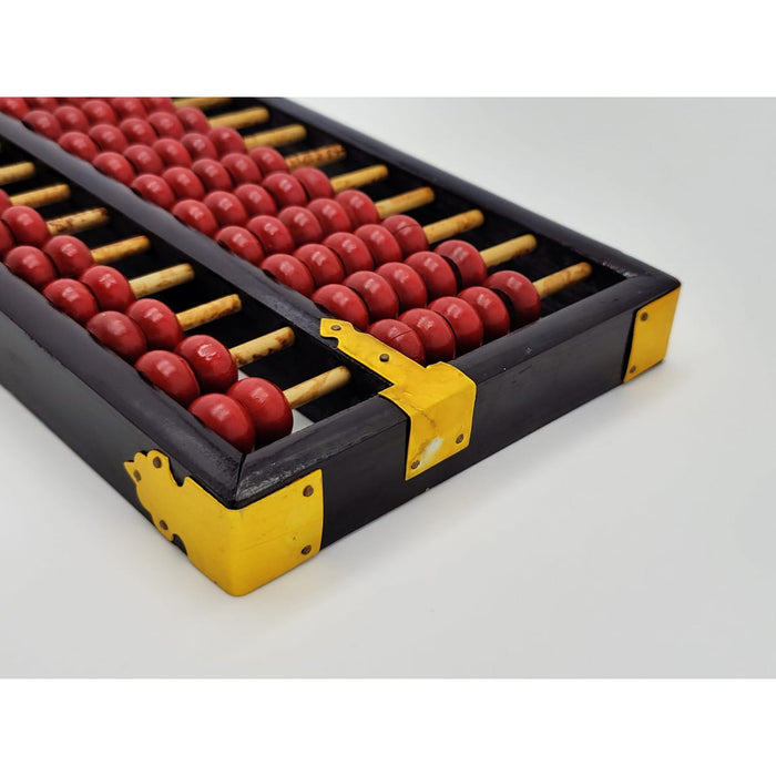 Lotus Flower Abacus Original Lotus Flower Brand PRC Handcrafted Bamboo Abacus Suanpan 1950s