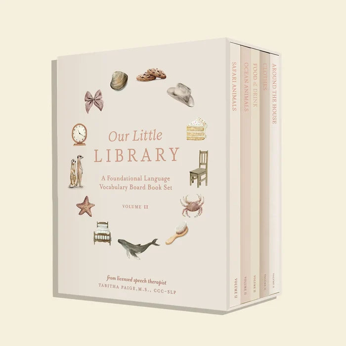 Our Little Library: A Foundational Language Vocabulary Board Book Set