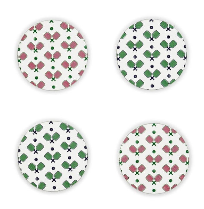 Paper Coasters - Pickleball Set/24 - Findlay Rowe Designs