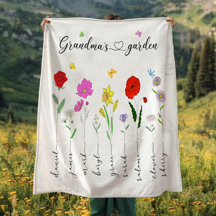 Personalized Gift for Grandma | Custom Grandma Blanket for Mother’s Day