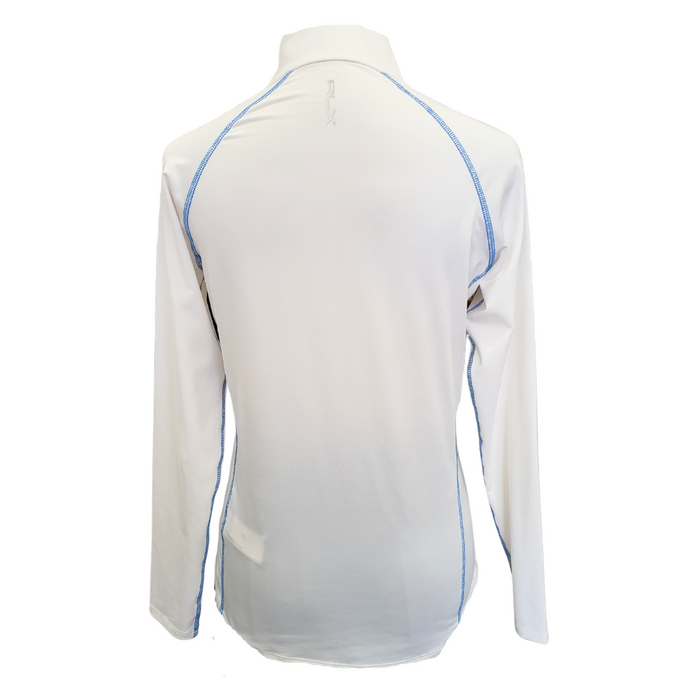 Ralph Lauren RLX White Women's Zip Pullover w/ Blue & Logo Size S MSP$168
